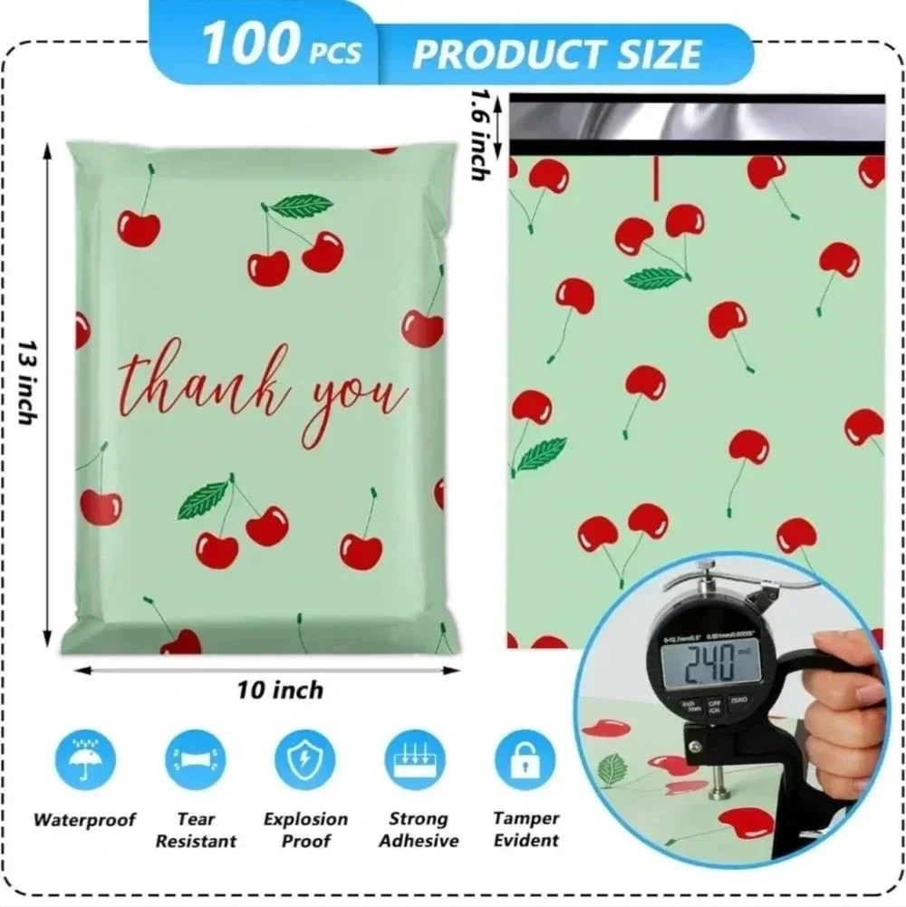 Thank You Poly Mailer 10x13 Inch 100 Pcs, Waterproof and Tear-Resistant Shipping